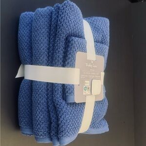 6pc TRULY LOU 100% Cotton Bath Towel Set - CabanaBlue